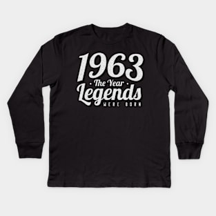 1963 Birth Year Kids Long Sleeve T-Shirt